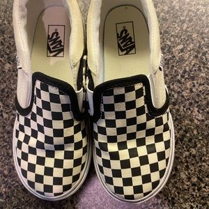 Kids Size 10 Vans - Worn once - Brand new looking